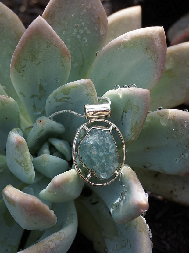 Aquamarine Rough Pendant 1