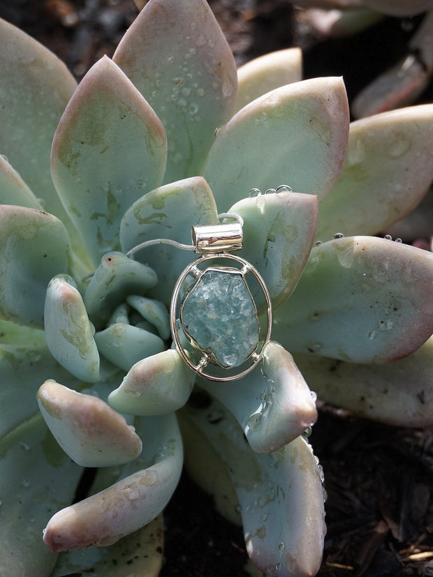 Aquamarine Rough Pendant 1