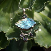 Free-form Rough Labradorite Pendant 1