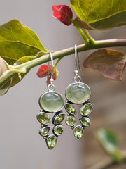 Prehnite Earring Set 1 with Peridot