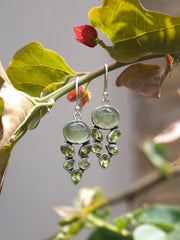 Prehnite Earring Set 1 with Peridot