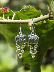 Moldavite Earring Set 1 with Peridot