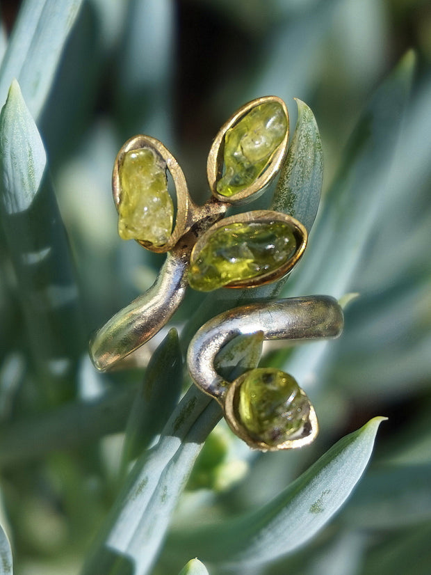 Free-form Organic Peridot Ring 3