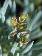 Free-form Organic Peridot Ring 3