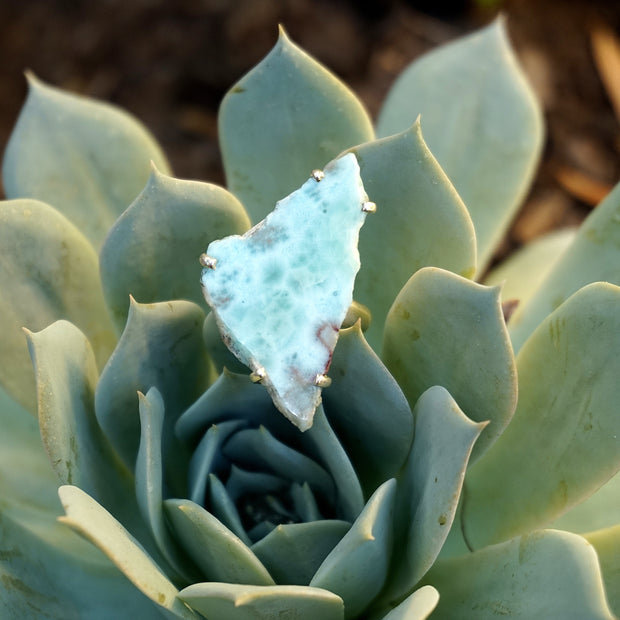 Free-form Larimar Ring 1