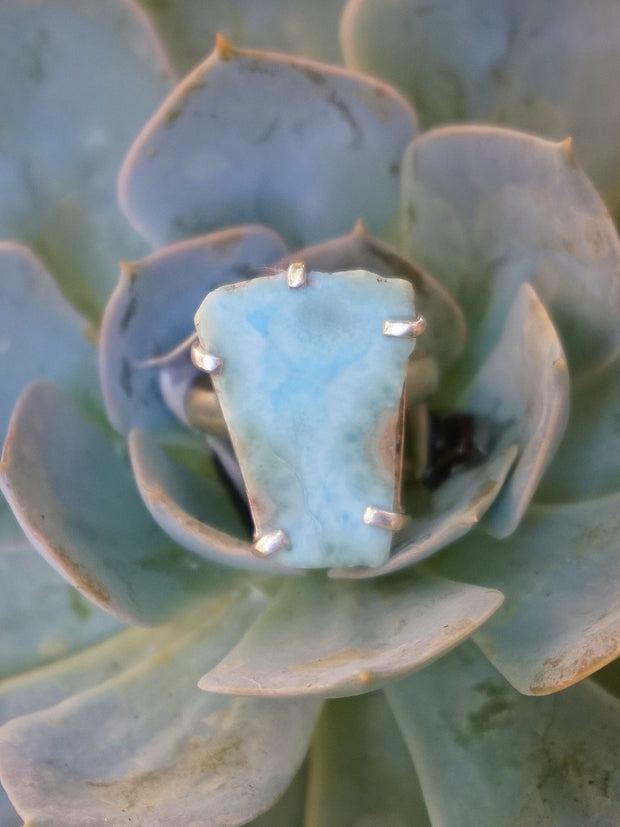 Free-form Larimar Ring 2