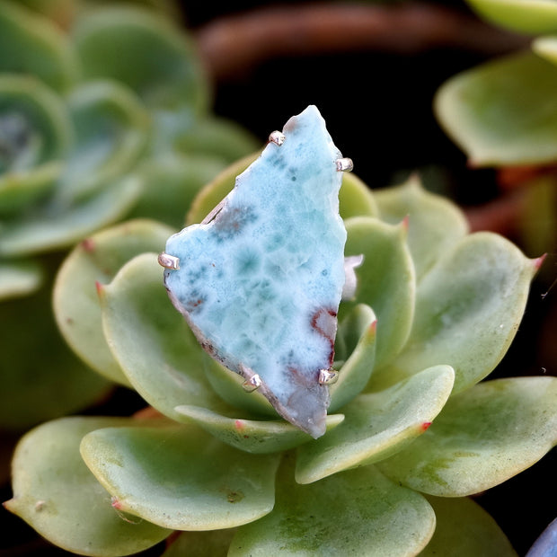 Free-form Larimar Ring 1