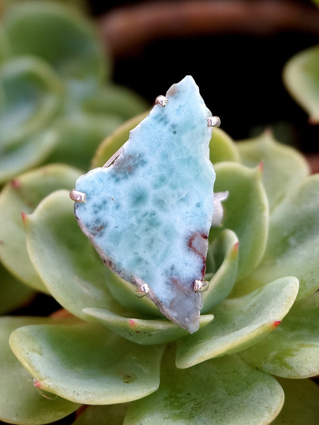 Free-form Larimar Ring 1