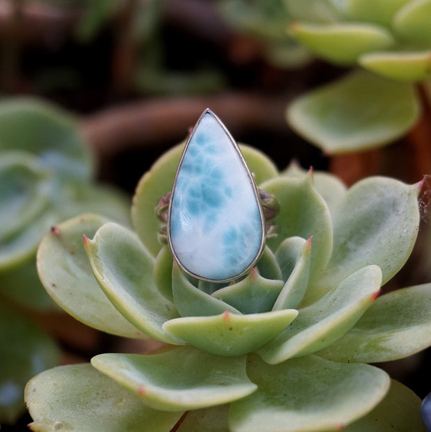 Pear-shaped Larimar Ring 1