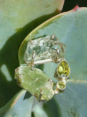 Garden Beauty Ring 7 with Green Amethyst, Kyanite & Peridot