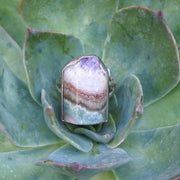 Amethyst Rough Quartz Crystal Ring 1