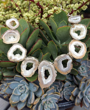 Quartz Crystal Druzy Gemstones Necklace