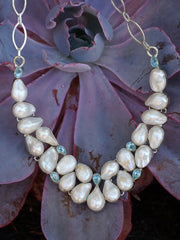 Mabe Pearl and Blue Topaz Necklace 2