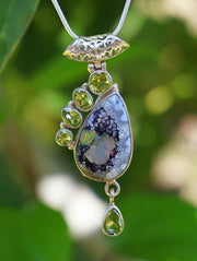 Ethiopian Opal and Peridot Pendant 3