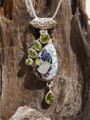 Ethiopian Opal and Peridot Pendant 3