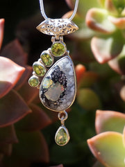 Ethiopian Opal and Peridot Pendant 3