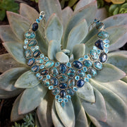 Chrysocolla and Blue Topaz Necklace 1