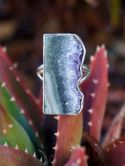 Amethyst Rough Quartz Crystal Ring 3