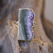 Amethyst Rough Quartz Crystal Ring 3