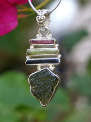 Tourmaline Pendant 1 with Moldavite