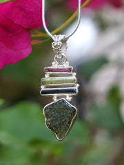 Tourmaline Pendant 1 with Moldavite