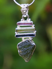 Tourmaline Pendant 1 with Moldavite