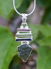 Tourmaline Pendant 1 with Moldavite