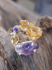 Garden Beauty Ring 11 with Amethyst and Citrine