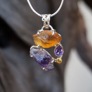 Garden Beauty Pendant 4 with Citrine and Amethyst