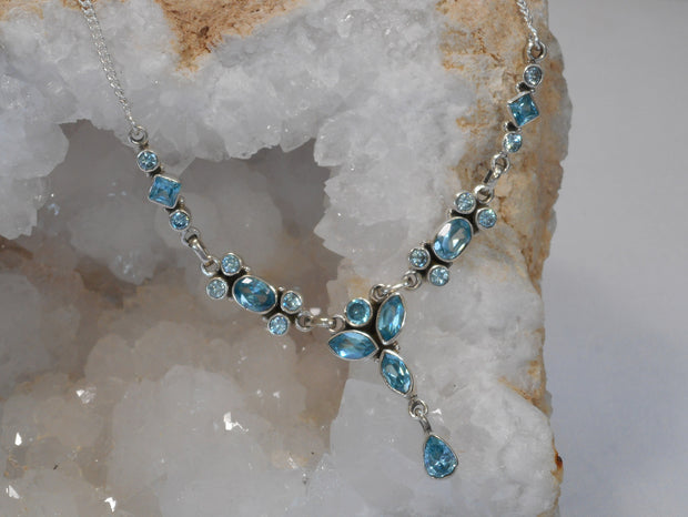 Delicate Blue Topaz Necklace 3