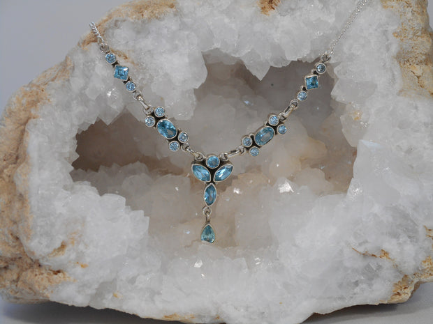 Delicate Blue Topaz Necklace 3