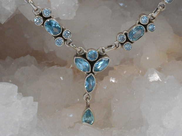 Delicate Blue Topaz Necklace 3