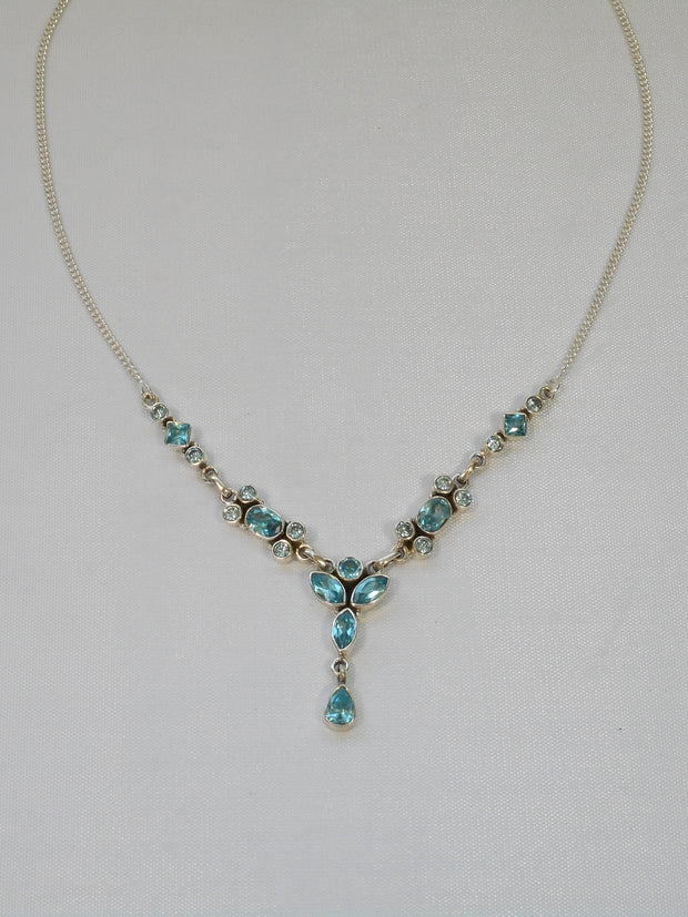 Delicate Blue Topaz Necklace 3