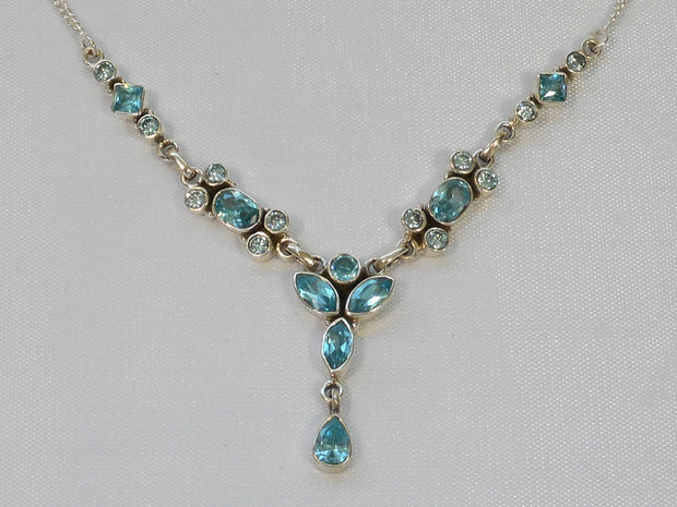 Delicate Blue Topaz Necklace 3