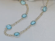 Delicate Blue Topaz Necklace 2