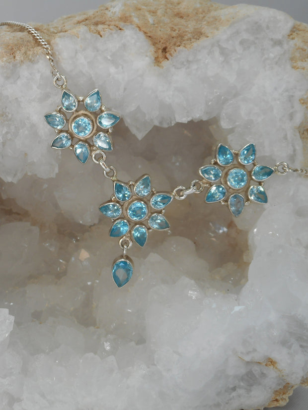 Delicate Blue Topaz Necklace 4