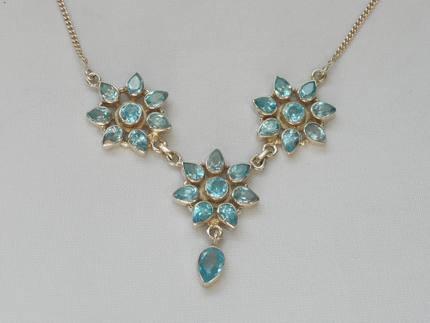 Delicate Blue Topaz Necklace 4