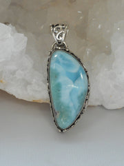 Larimar Scrollwork Pendant 1