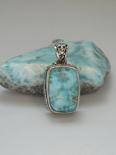 Larimar Scrollwork Pendant 3