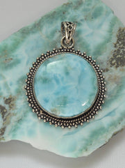 Larimar Scrollwork Pendant 5