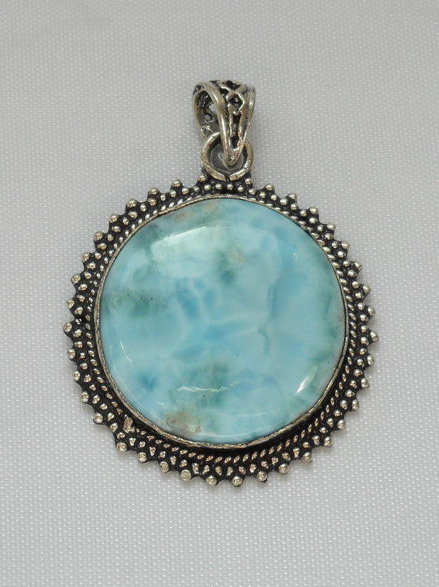 Larimar Scrollwork Pendant 5