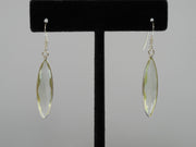 Green Amethyst Quartz and Sterling Marquis Earring Set