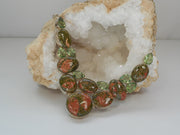 Unakite Necklace 2 with Green Amethyst Quartz