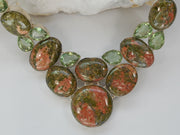 Unakite Necklace 2 with Green Amethyst Quartz