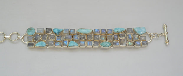 Larimar and Moonstone Bracelet 2