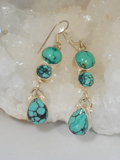 Tibetan Turquoise Earring Set 2