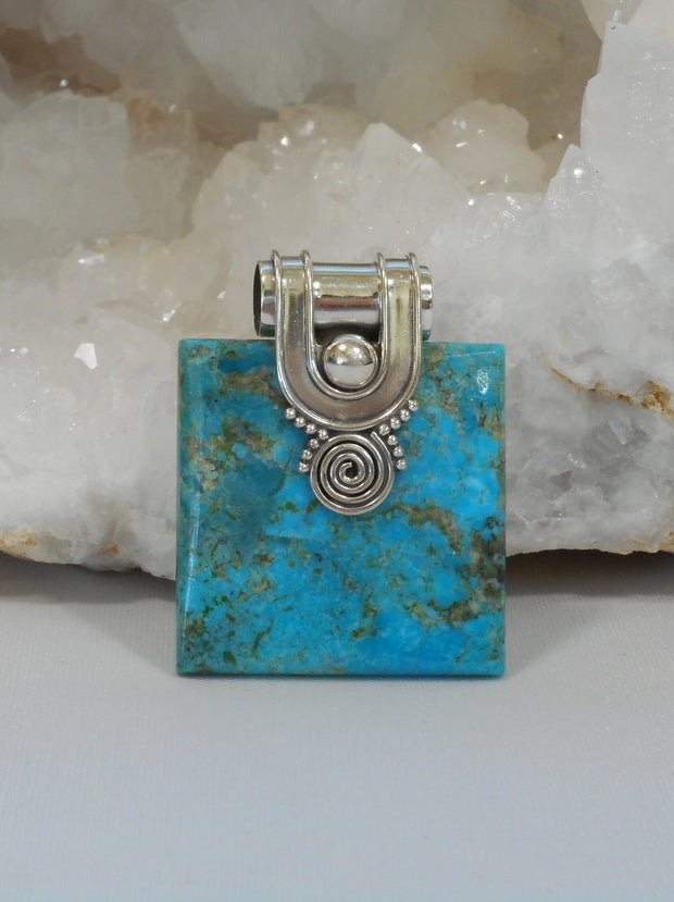 Copper Turquoise Blue Pendant 2