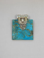 Copper Turquoise Blue Pendant 2