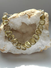 *Honey Citrine Quartz Crystal Gemstones Necklace 2