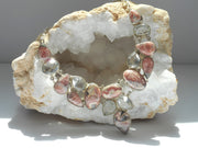 Rhodachrosite Necklace 1 with White Topaz